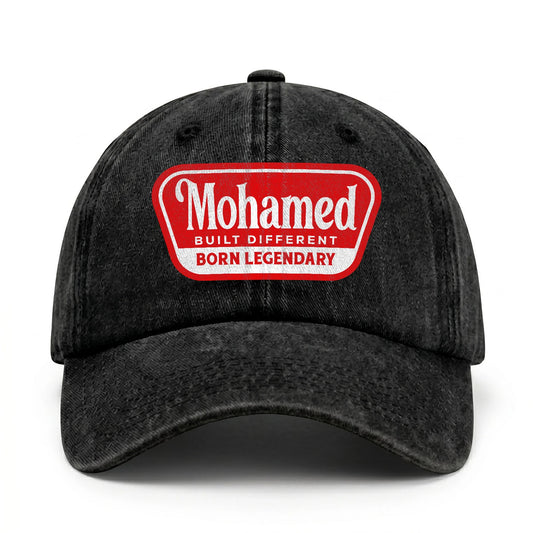 Built Different Born Legendary Red Logo Washed Cap MOHAMED 13K1 C63PF
