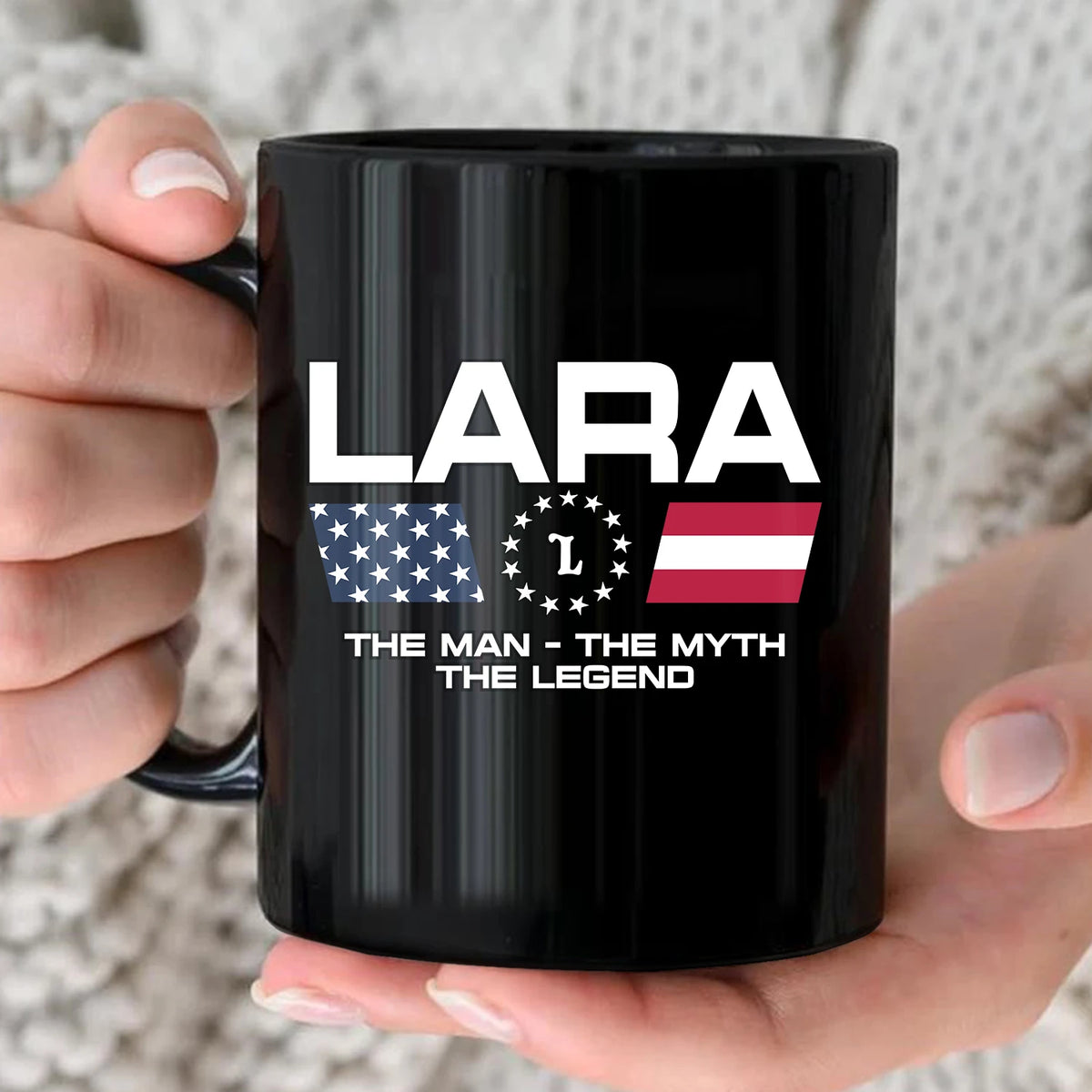 The Man The Myth The Legend Us Flag Mug LARA 13K1 MG23