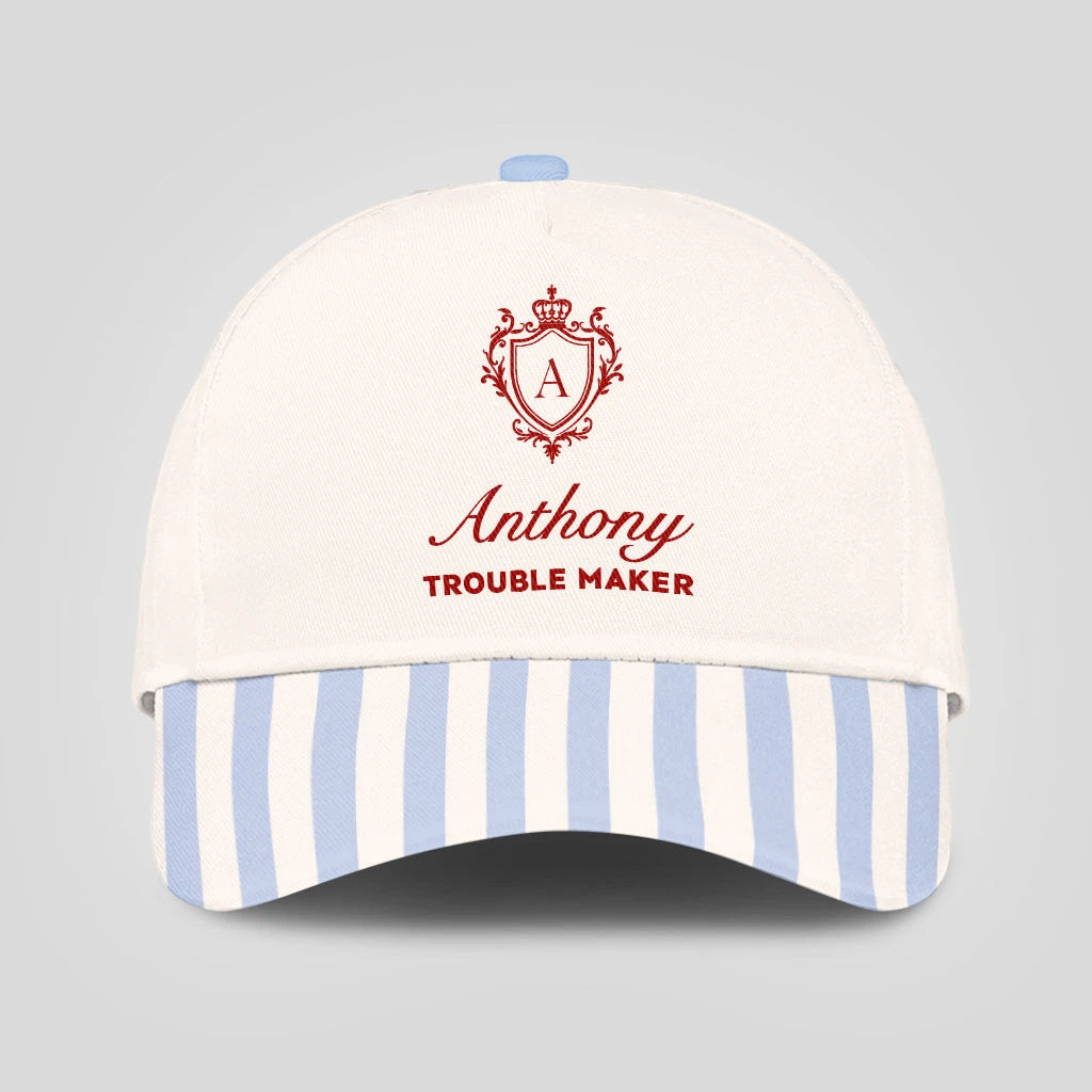 Trouble Maker Stripped Blue Beach Cap ANTHONY 13K1 C74PF