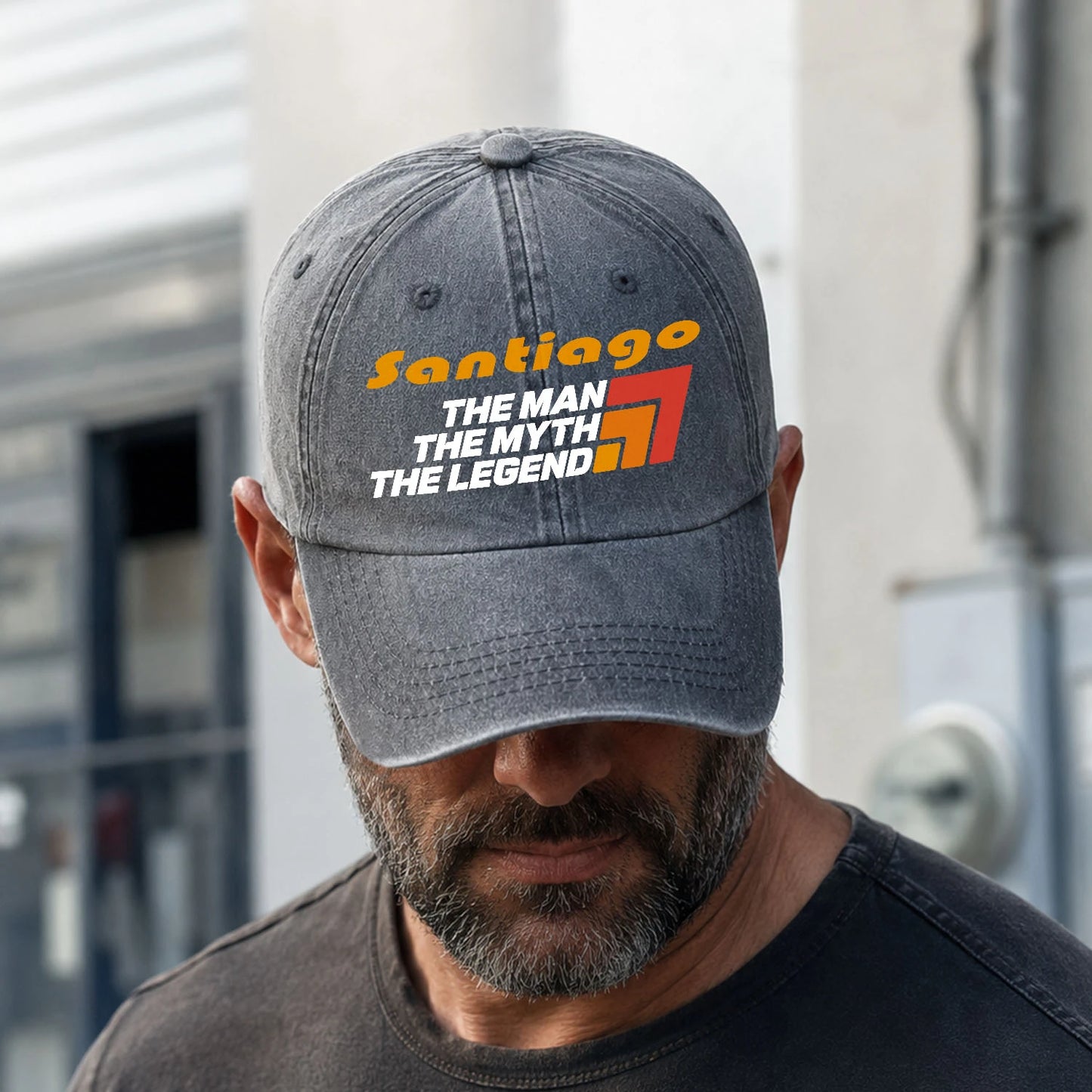The Man The Myth The Legend With Logo Washed Cap SANTIAGO 13K1 C72PF