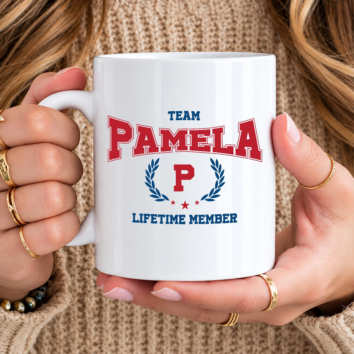 Team Your Name Lifetime Member Sporty Mug PAMELA 13K1 MG09