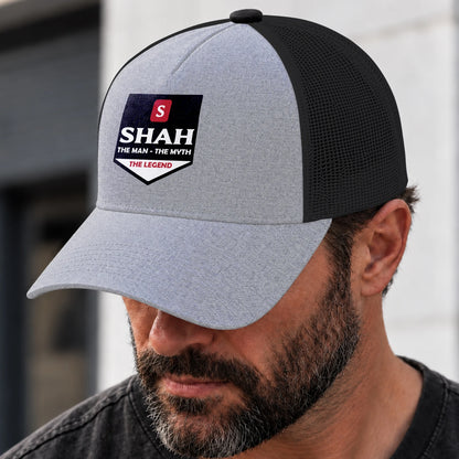 The Man The Myth The Legend Gray Mesh Cap SHAH 13K1 C189PF