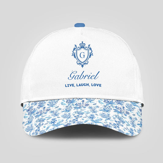 Live Laugh Love Flowers Pattern Cap GABRIEL 13K1 C109PF