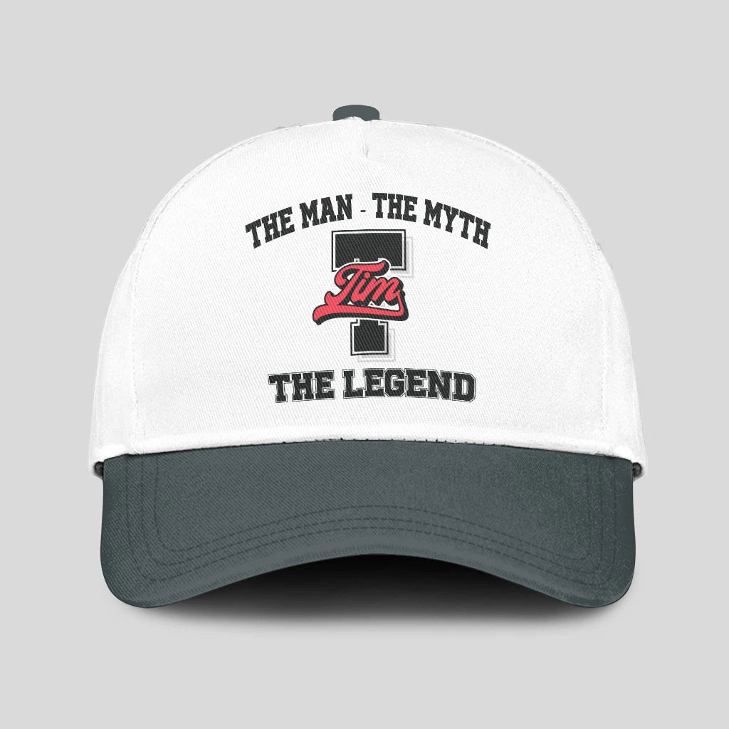 The Man The Myth The Legend Custom Initial Letter And Name Cap TIM 13K1 C38PF