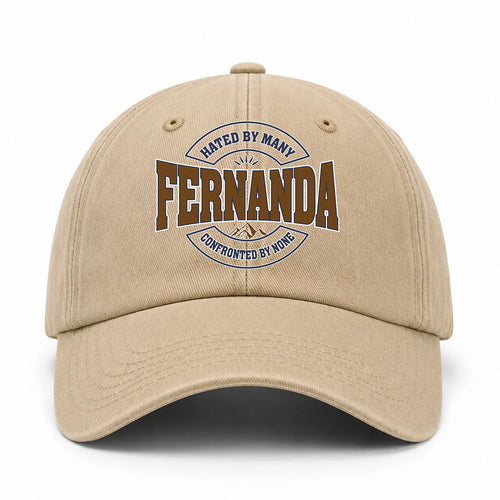 Hated By Many Confronted By None Washed Cap FERNANDA 13K1 C36PF