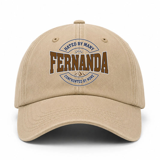 Hated By Many Confronted By None Washed Cap FERNANDA 13K1 C36PF