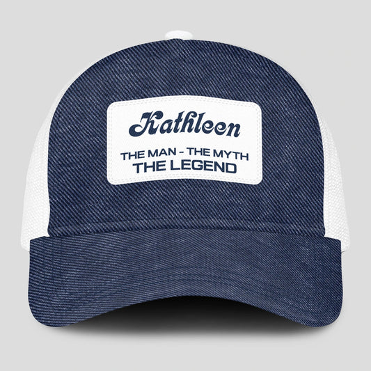 The Man The Myth The Legend Blue Denim Mesh Cap KATHLEEN 13K1 C194PF
