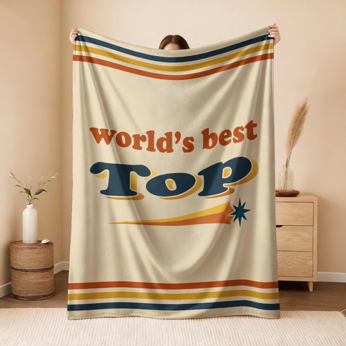 World's Best Your Name Retro Fleece Blanket TOP 13K1 BK64