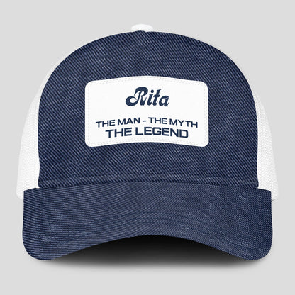 The Man The Myth The Legend Blue Denim Mesh Cap RITA 13K1 C194PF