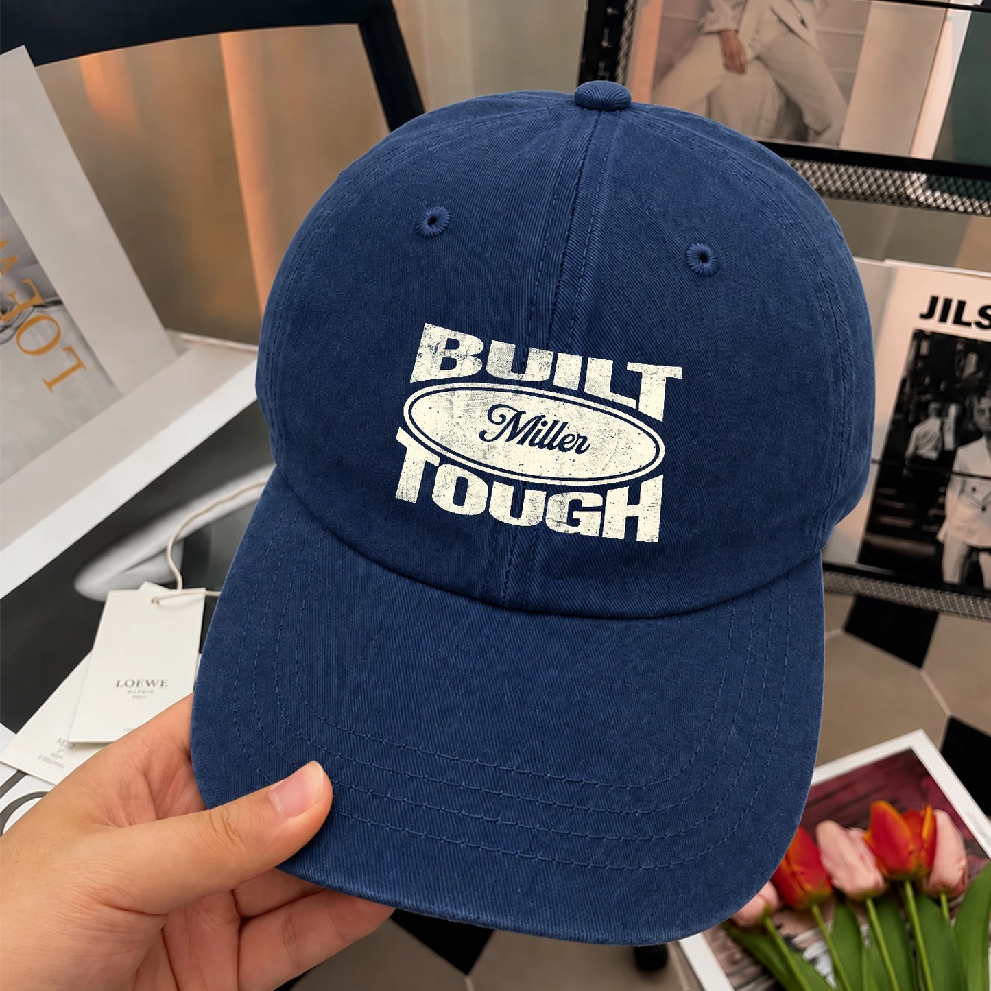 Built Your Name Tough Slogan Washed Cap MILLER 13K1 C96PF