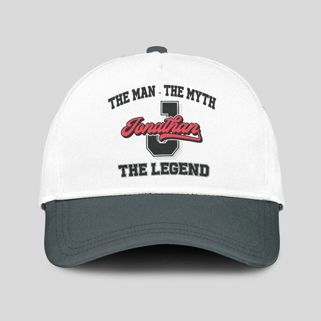 The Man The Myth The Legend Custom Initial Letter And Name Cap JONATHAN 13K1 C38PF