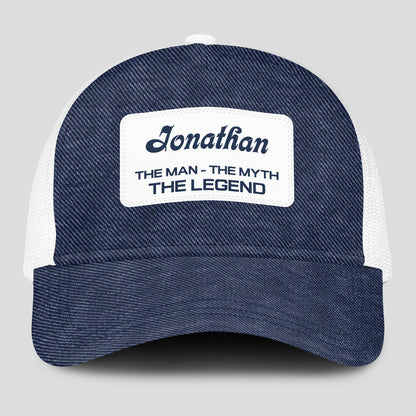 The Man The Myth The Legend Blue Denim Mesh Cap JONATHAN 13K1 C194PF