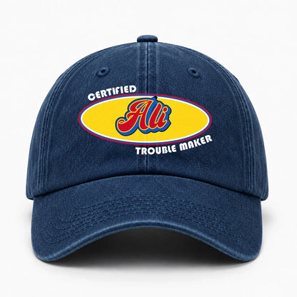 Certified Your Name Trouble Maker Washed Cap ALI 13K1 C73PF