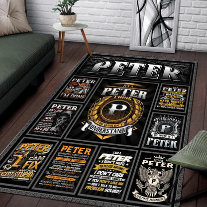 PETER Personalized Sponge Floor Mat – Custom Printed Home Decor 13K1-AR2