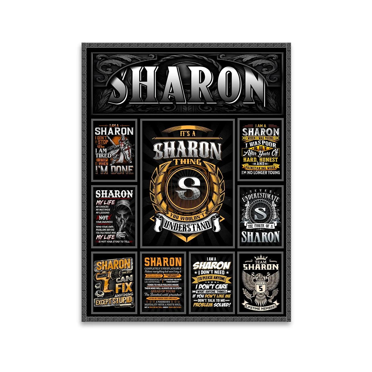 SHARON Personalized Sponge Floor Mat – Custom Printed Home Decor 13K1-AR2
