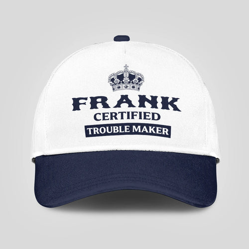 Certified Your Name Trouble Maker Washed Cap FRANK 13K1 C148PF