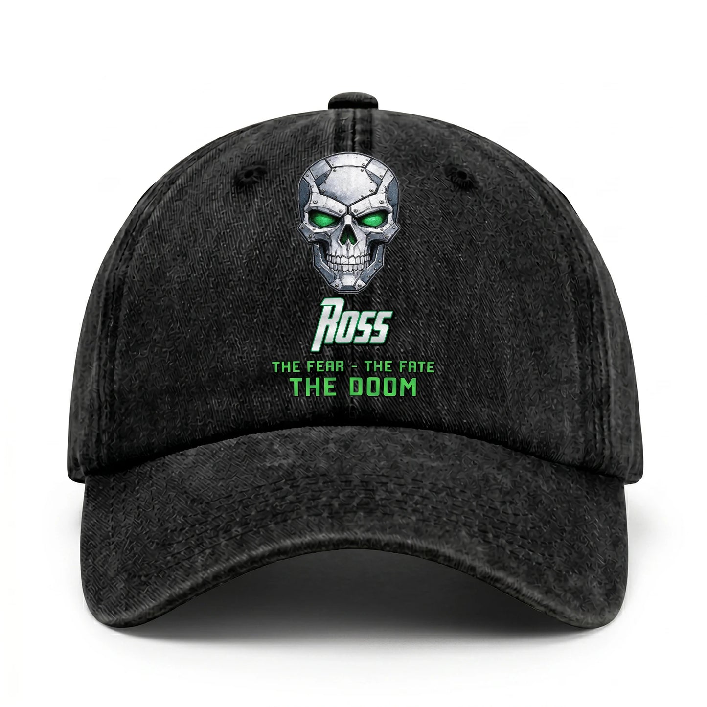 The Fear The Fate The Doom Skull Washed Cap ROSS 13K1 C99PF