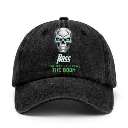 The Fear The Fate The Doom Skull Washed Cap ROSS 13K1 C99PF