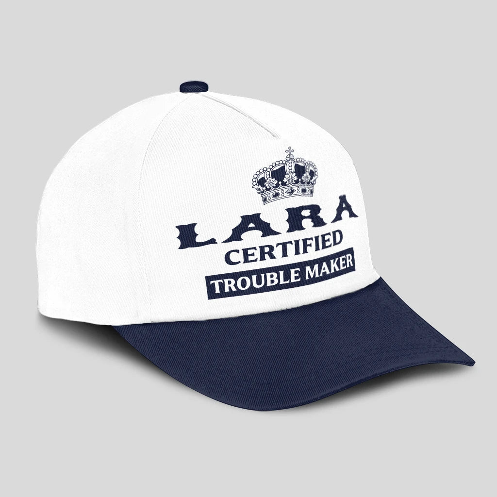 Certified Your Name Trouble Maker Washed Cap LARA 13K1 C148PF