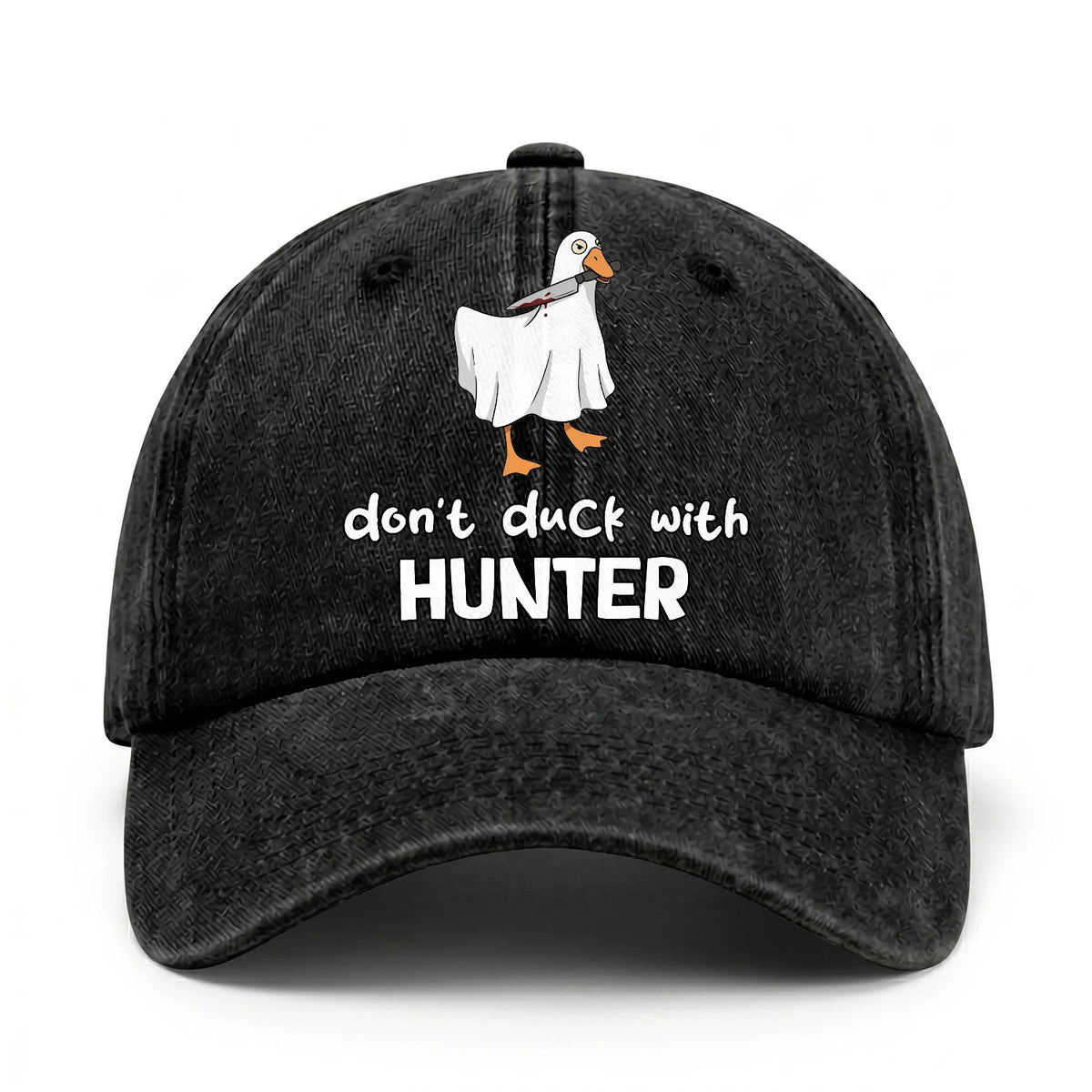 Don't Duck With Your Name Funny Washed Cap HUNTER 13K1 C129PF