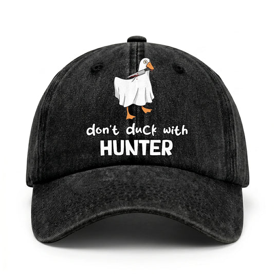 Don't Duck With Your Name Funny Washed Cap HUNTER 13K1 C129PF