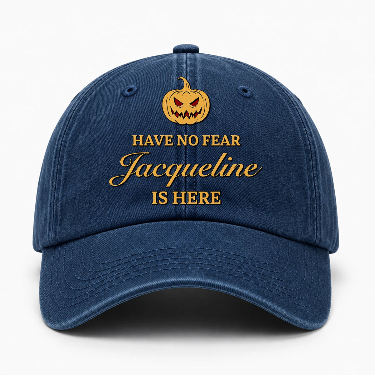Have No Fear Your Name Is Here Jack O' Lantern Washed Cap JACQUELINE 13K1 C165PF