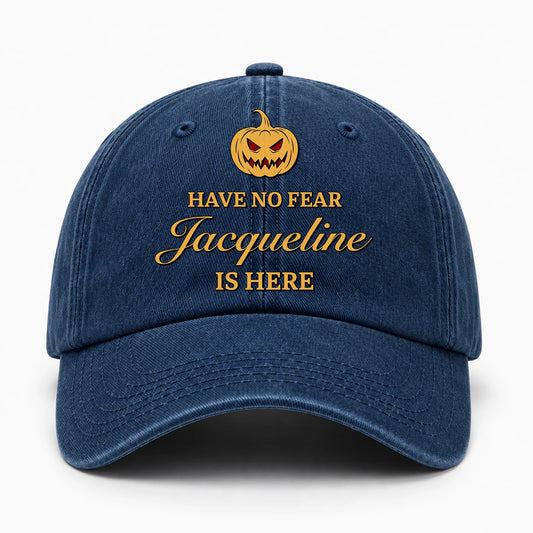 Have No Fear Your Name Is Here Jack O' Lantern Washed Cap JACQUELINE 13K1 C165PF