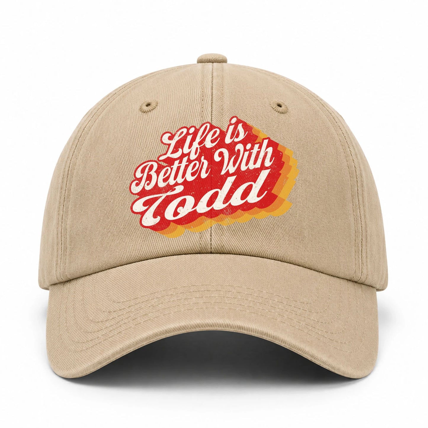 Life Is Better With Your Name Vintage Washed Cap TODD 13K1 C67PF