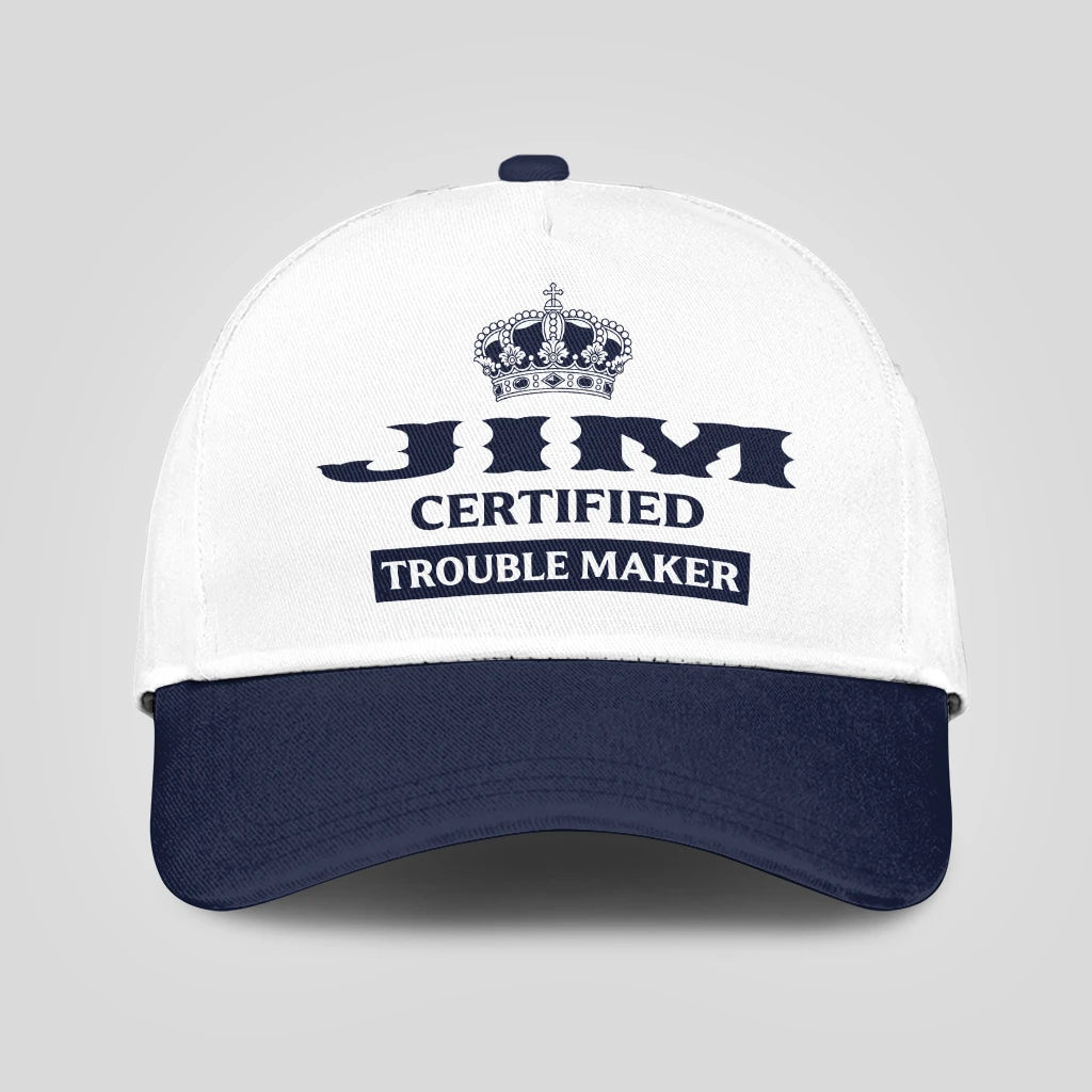 Certified Your Name Trouble Maker Washed Cap JIM 13K1 C148PF