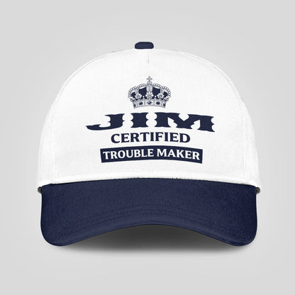 Certified Your Name Trouble Maker Washed Cap JIM 13K1 C148PF
