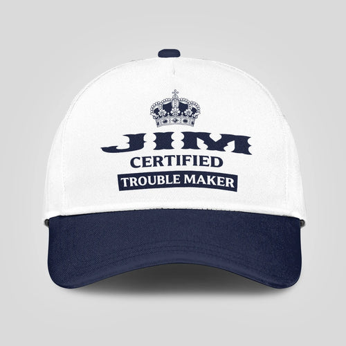 Certified Your Name Trouble Maker Washed Cap JIM 13K1 C148PF