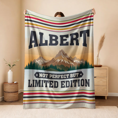 Not Perfect But Limited Edition Vintage Mountain Fleece Blanket ALBERT 13K1 BK45