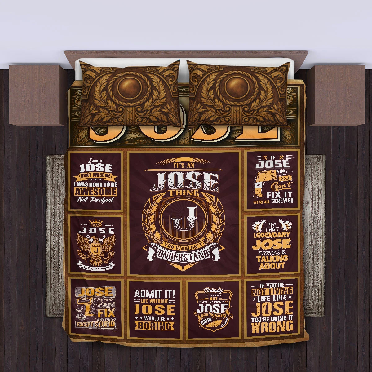 JOSE Limited Edition Personalized Bedding Set 13K1-BS3