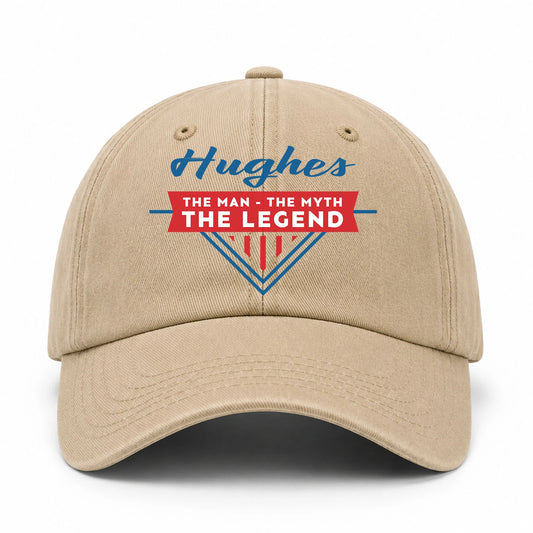 The Man The Myth The Legend Logo Washed Cap HUGHES 13K1 C37PF