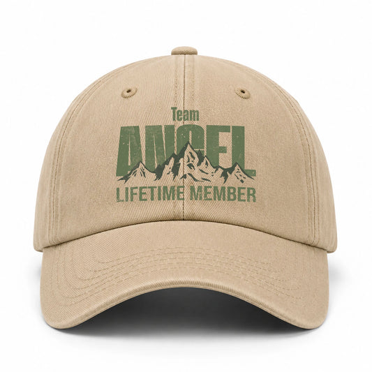 Team Your Name Lifetime Member Mountain Cap ANGEL 13K1 C58PF