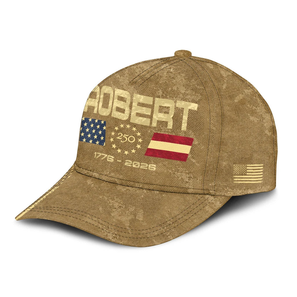 ROBERT 13K1-C14PF 250th Anniversary Patriotic Baseball Cap 1776–2026