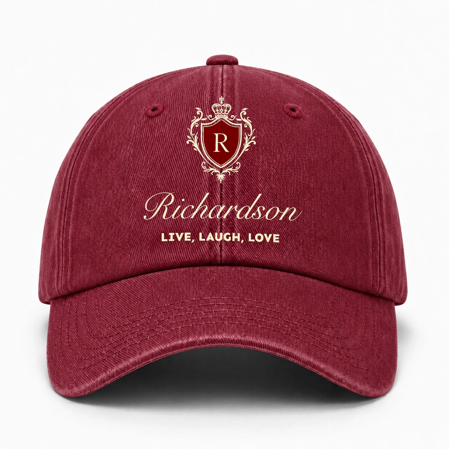 Live Laugh Love Elegant Burgundy Washed Cap RICHARDSON 13K1 C89PF