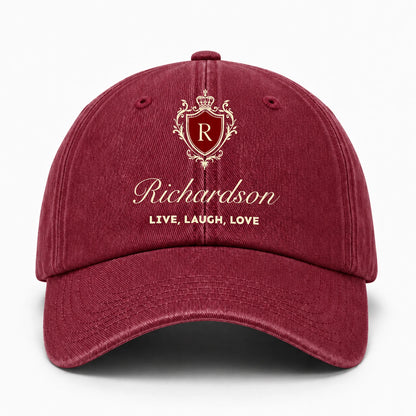 Live Laugh Love Elegant Burgundy Washed Cap RICHARDSON 13K1 C89PF