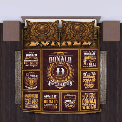 DONALD Limited Edition Personalized Bedding Set 13K1-BS3