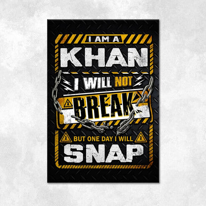 KHAN Motivational Rug – Black & Yellow Quote Carpet for Living Room 13K1-AR1
