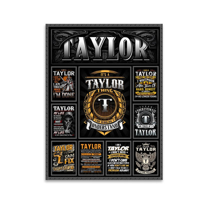 TAYLOR Personalized Sponge Floor Mat – Custom Printed Home Decor 13K1-AR2