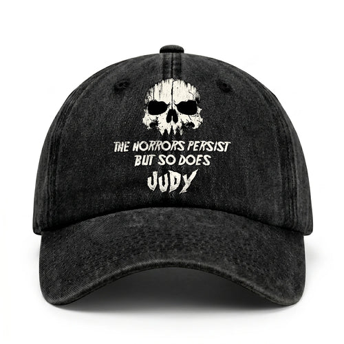 The Horrors Persist But So Does Your Name Cool Skull Washed Cap JUDY 13K1 C134PF
