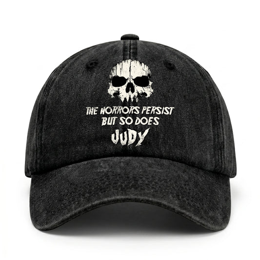 The Horrors Persist But So Does Your Name Cool Skull Washed Cap JUDY 13K1 C134PF