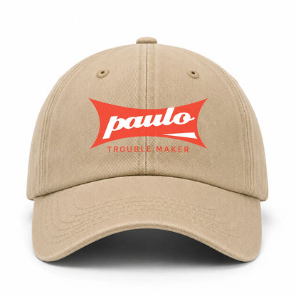 Trouble Maker Red Logo Washed Cap PAULO 13K1 C78PF