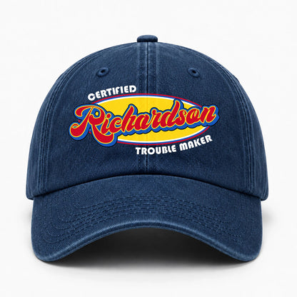 Certified Your Name Trouble Maker Washed Cap RICHARDSON 13K1 C73PF
