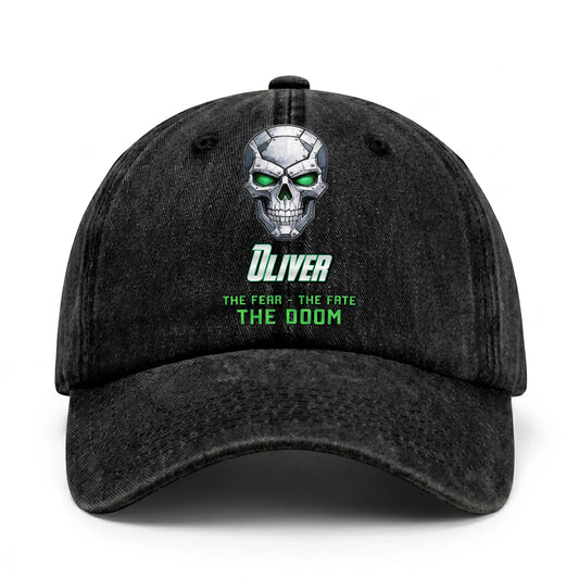 The Fear The Fate The Doom Skull Washed Cap OLIVER 13K1 C99PF