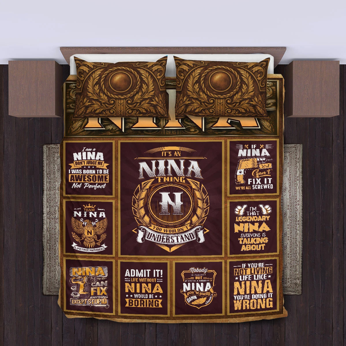 NINA Limited Edition Personalized Bedding Set 13K1-BS3