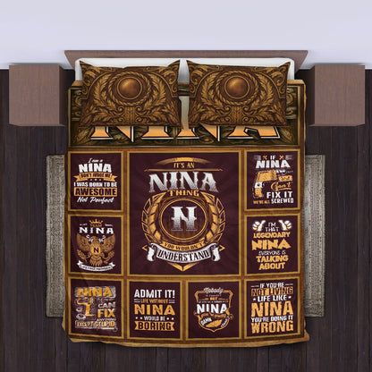 NINA Limited Edition Personalized Bedding Set 13K1-BS3