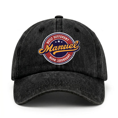 Built Different Born Legendary Logo Washed Cap MANUEL 13K1 C65PF