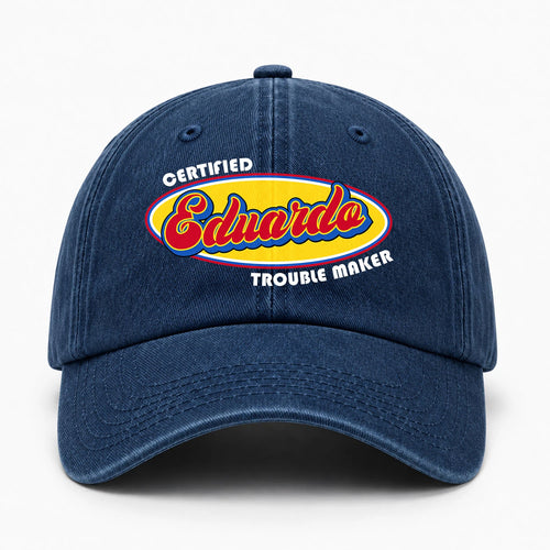 Certified Your Name Trouble Maker Washed Cap EDUARDO 13K1 C73PF